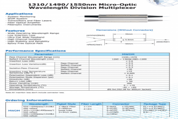 1310 1490 1550nm micro-optic WDM